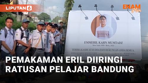 VIDEO: Ratusan Pelajar Bandung Iringi Pemakaman Eril