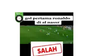 Cek Fakta video gol perdana Cristiano Ronaldo di Al Nassr.