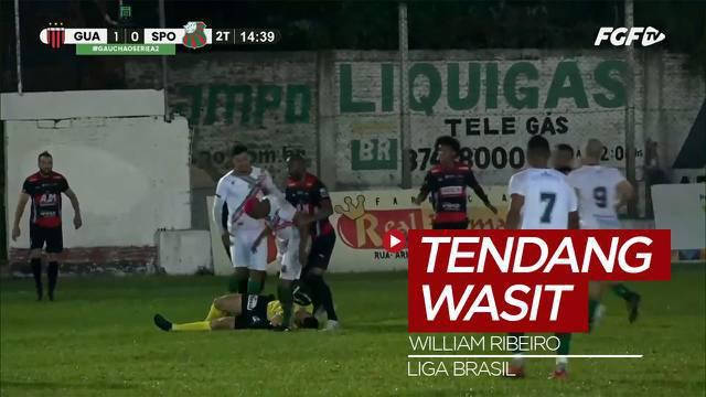 Berita Video, Pemain Brasil Ini Ditangkap Polisi usai Menendang Wasit di Lapangan