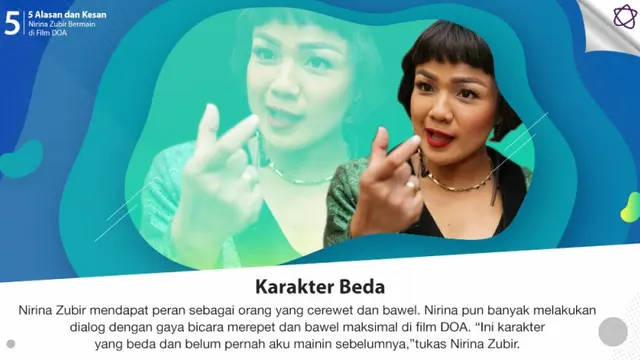 [Bintang] 5 Alasan dan Kesan Nirina Zubir Bermain di Film DOA