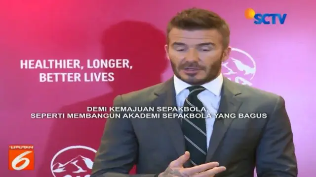 Beckham sebut Indonesia memiliki potensi untuk mengembangkan sepakbola. Namun hal itu tidak akan bisa terwujud bila infrastruktur tidak memadai.