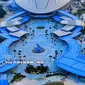 Taman Hiburan Chimelong, taman hiburan dalam ruangan terbesar di dunia yang telah dibuka pada September 2023 lalu, di Zhuhai, Cina.  (Dok.Tangkapan Layar X./@TripInChina/Winda Syifa Sahira)