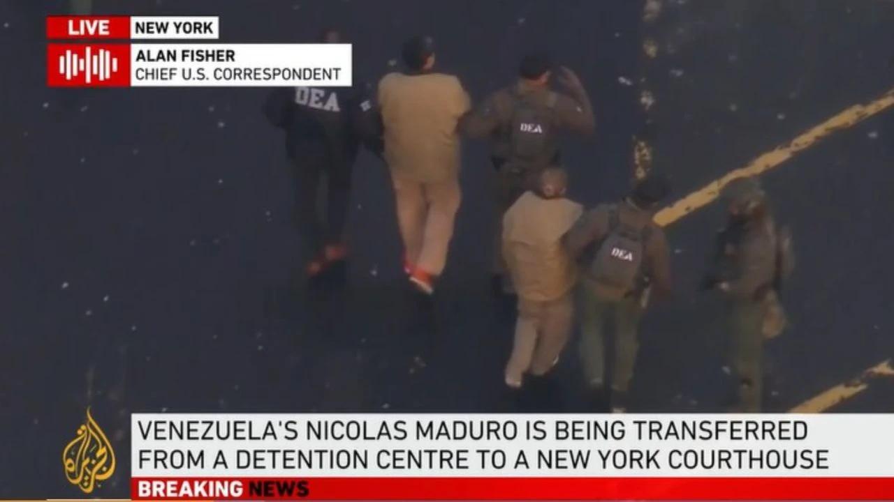Presiden Venezuela Nicolas Maduro dan Istri Diborgol Dibawa ke Pengadilan AS Dijaga Agen Bersenjata