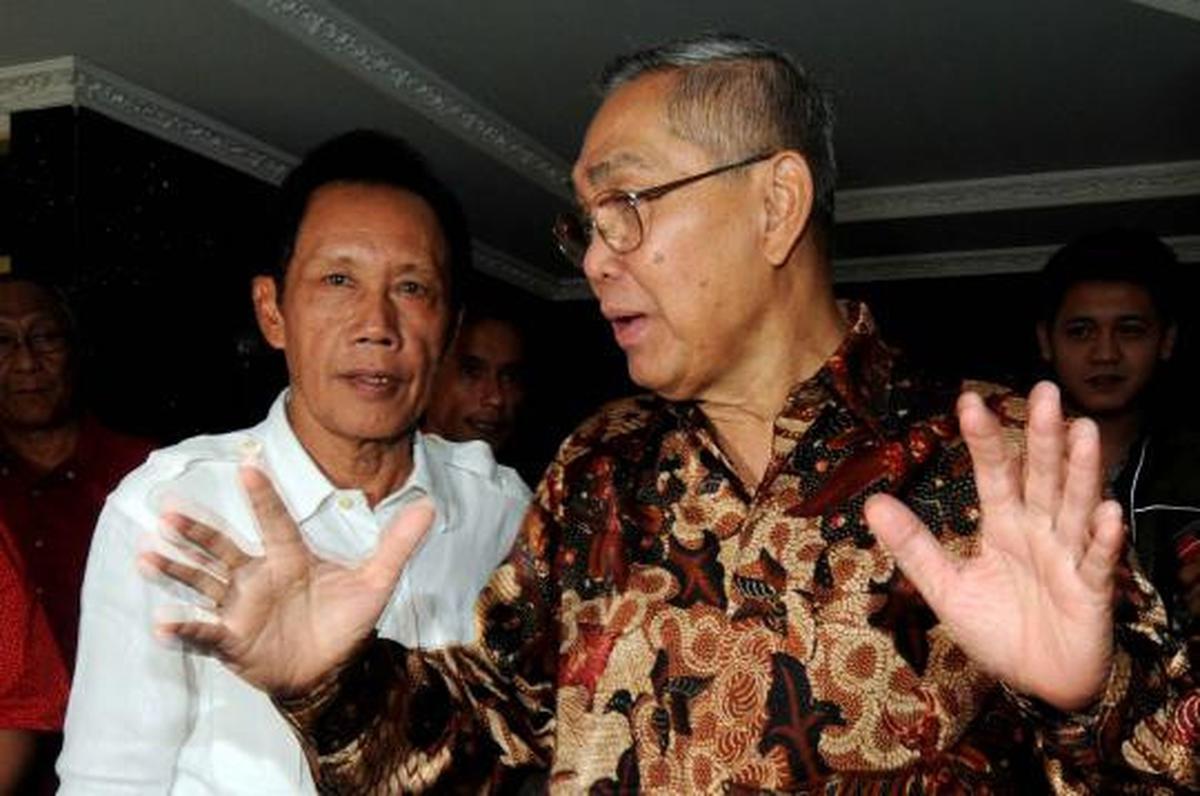 Try Sutrisno hadiri konpers penolakan KPU di Kantor PKPI