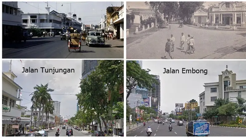 Potret Perbandingan Jalanan Zaman Dulu Vs Sekarang di Surabaya, Bikin Nostalgia