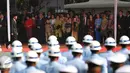 Presiden Jokowi bersiap memimpin upacara Hari Kesaktian Pancasila di Monumen Pancasila Sakti, Jakarta, Kamis (1/10).‎ Peringatan Hari Kesaktian Pancasila yang ke-50 bertema Kerja Keras dan Gotong Royong Melaksanakan Pancasila. (Liputan6.com/Faizal Fanani)