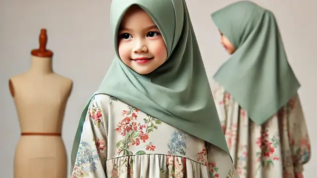 Gamis Katun Border Premium (Foto: Rizka Nur Laily via ChatGPT)