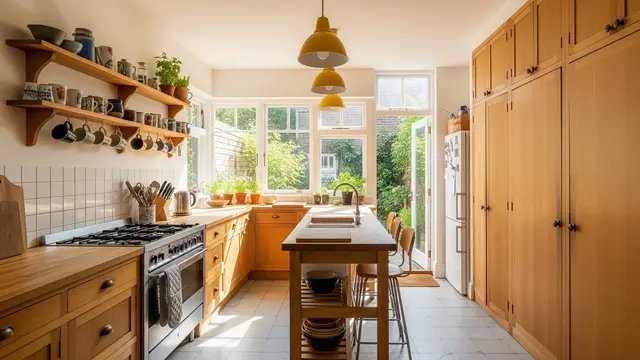 Area Dapur Memanjang di Belakang Rumah
