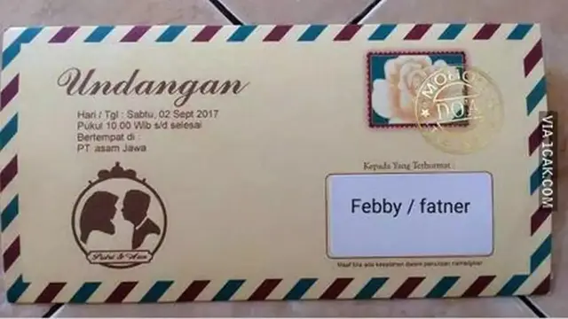 6 Nama Bareng Pasangan di Undangan Nikah Ini Kocak, Kesalahan Tak Disengaja