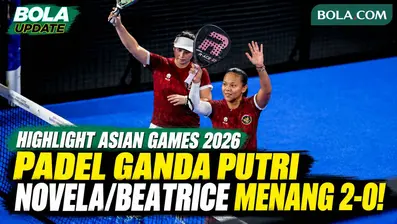 Novela Putria dan Beatrice Gumulya tampil dominan pada babak kedua padel ganda putri Asian Games Aichi-Nagoya 2026. Pasangan Indonesia mengalahkan S. Fardi/Z. Kahrizi dari Iran dengan skor 6-3, 6-1 untuk melaju ke babak berikutnya.