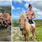 Verrell tampil memesona saat tunggangi kuda di Sumba. (Sumber: Instagram/bramastavrl)