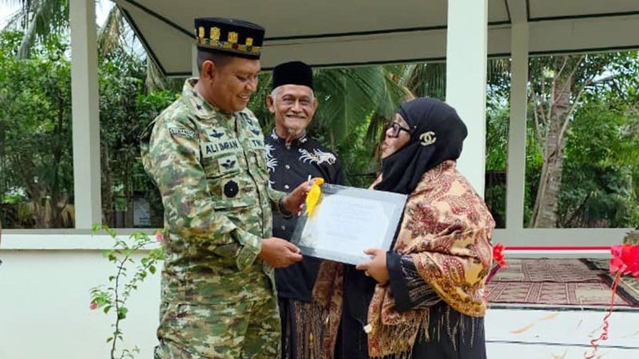 TNI Bangun Balai Pengajian Anak Yatim di Aceh Utara, Wujud Kepedulian Pasca Bencana