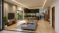 7 Desain Rumah 3 Kamar dengan Ruang Keluarga Tanpa Dinding Pembatas