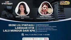 Liputan6 Update Rabu, 13 Juli 2022 pukul 11.00 WIB menyajikan laporan dari segala penjuru dengan tema Ironi Lili Pintauli Langgar Etik Lalu Mundur dari KPK

Laporan Langsung:
- Tragedi Berdarah di Rumah Jenderal
- Duka Keluarga Brigadir J 
- Lap...