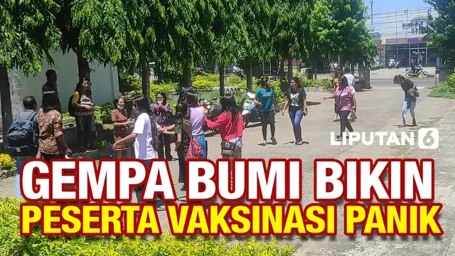 VIDEO: Flores Diguncang Gempa, Peserta Vaksinasi Covid-19 Panik Berlarian