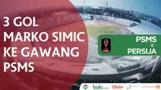 Berita video gol-gol yang diciptakan striker Persija Jakarta, Marko Simic, ke gawang PSMS Medan pada semifinal leg I Piala Presiden 2018 di Stadion Manahan, Solo, Sabtu (10/2/2018).