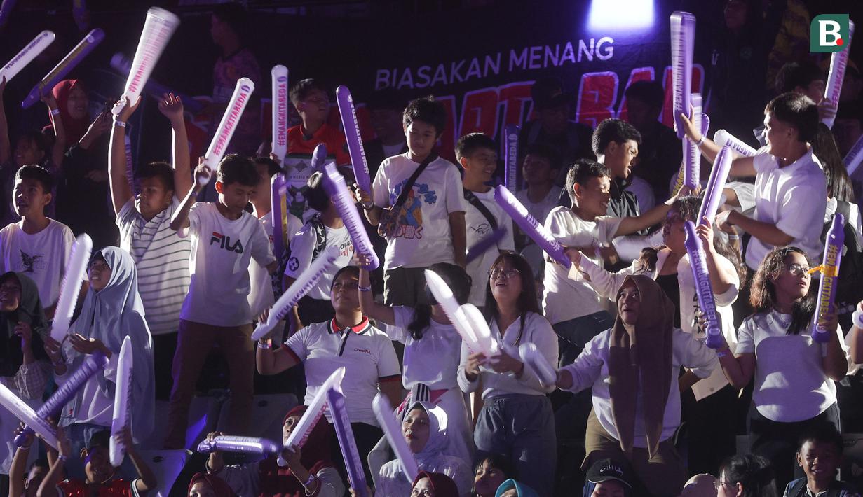 <p>Suasana penonton saat acara Axis Nation Cup 2024 di Indonesia Arena, Jakarta, Sabtu (16/11/2024). (Bola.com/M Iqbal Ichsan)</p>