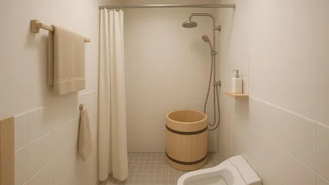 10 Desain Kamar Mandi 1,5 x 1,5 Meter Kloset Jongkok Gaya Jepang Minimalis, Cocok untuk Rumah Mungil