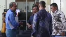 Tidak ada sepatah kata pun bisa dikutip dari Wamenkumham Edward Omar Sharif Hiariej terkait hasil klarifikasi.  (Liputan6.com/Helmi Fithriansyah)