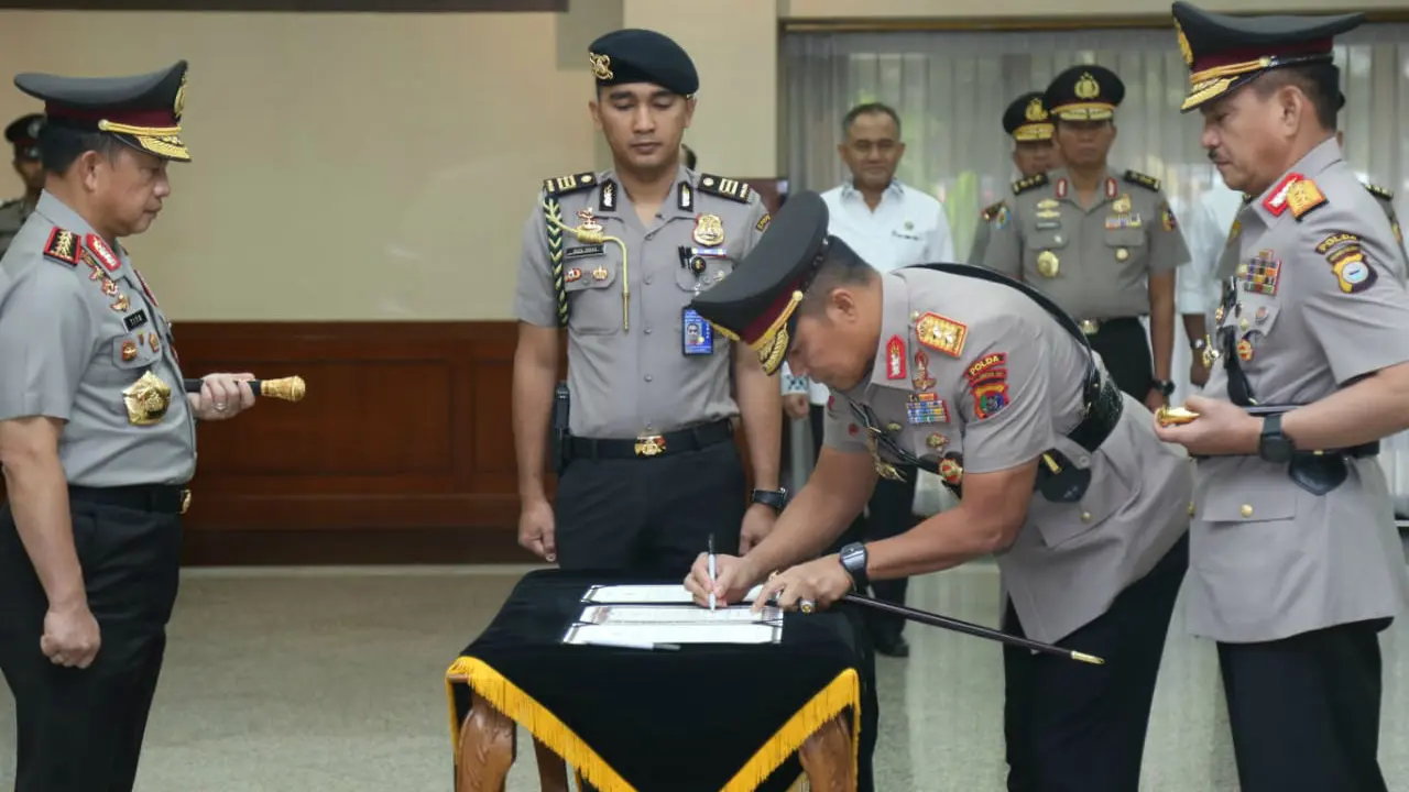 Kapolri Jenderal Tito Karnavian memimpin sertijab, Jumat (13/9/2019).