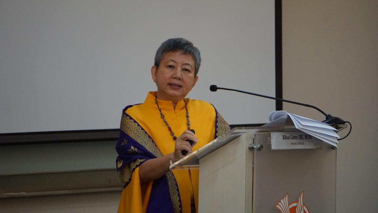 Silva Liem promosi doktor di Unika Atma Jaya. (Istimewa)