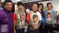 Bitang film 3 Srikandi, Tara Basro dan Bunga Citra Lestari bersama produser Raam Punjabi saat berkunjung ke kantor Ketua MPR Zulkifli Hasan [Herman Zakharia/Liputan6.com]