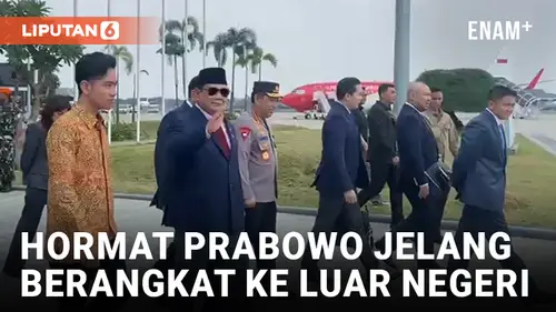 VIDEO: Pakai Kacamata Hitam, Prabowo Berangkat ke Luar Negeri