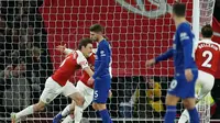 Arsenal meraih kemenangan 2-0 atas Chelsea pada laga pekan ke-23 Premier League, di Stadion Emirates, Sabtu (19/1/2019). (AFP/Ian Kington)
