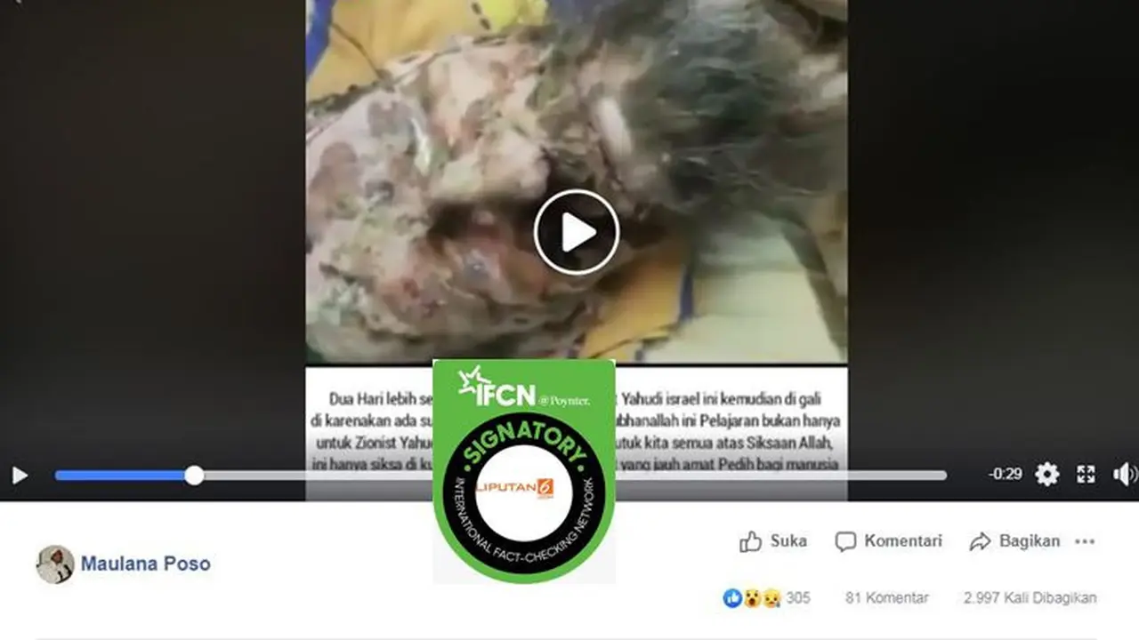 [Cek Fakta] Gambar Tangkapan Layar Video Seorang Pria Korban Penyerangan Beruang