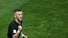 Ivan Perisic menyumbang gol saat Timnas Kroasia menyingkirkan Inggris di semifinal Piala Dunia 2018. (Jewel SAMAD / AFP)