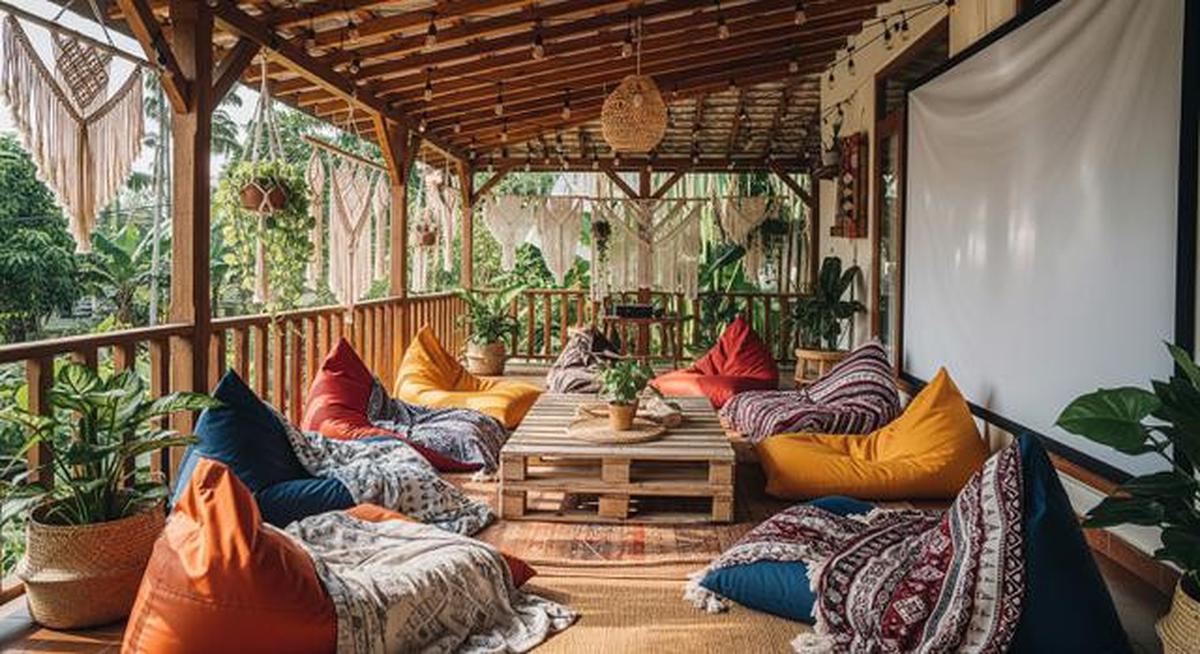 7 Desain Teras Kecil Tapi Kekinian dengan Bean Bag untuk Nobar Seru 2025