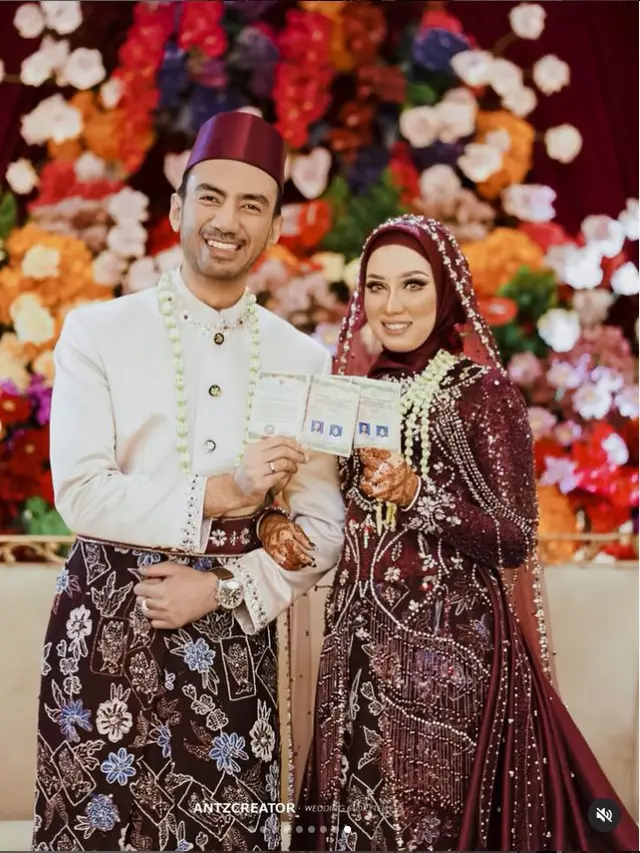 6 Potret Memukau Reza Zakarya dan Amira Karaman, dari Lamaran hingga Resepsi Nikah