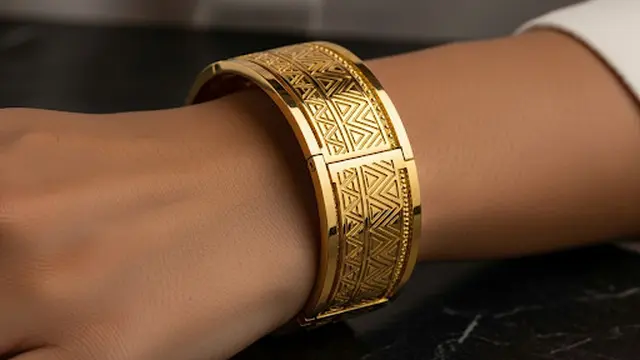 Bangle Berengsel dengan Ukiran Geometris