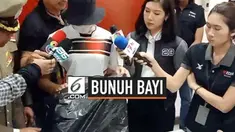 Seorang wanita ditangkap polisi setelah terbukti membunuh bayi yang baru dilahirkannya. Pelaku ditangkap bersama kekasihnya setelah mencoba melarikan diri.
