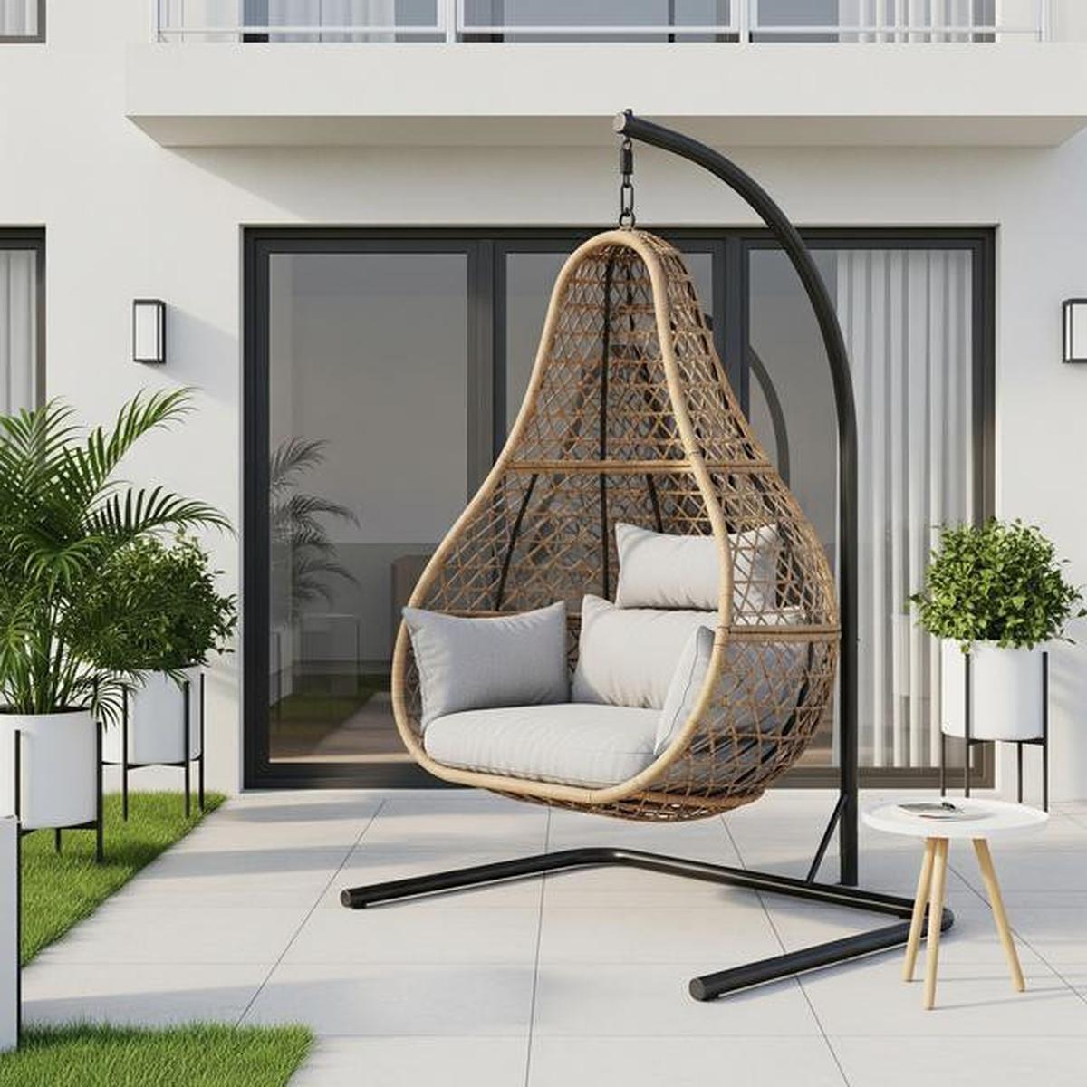 7 Model Teras Rumah Kecil dengan Ayunan Minimalis, Ramah Anak