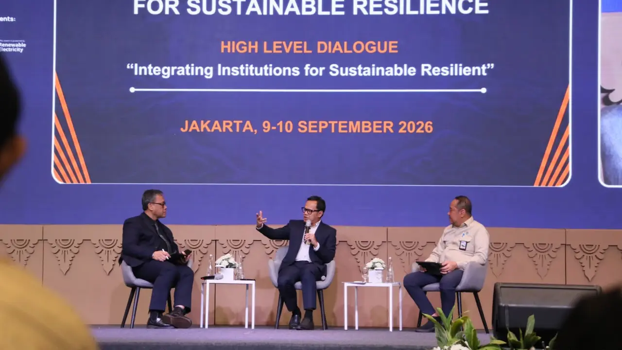 Wakil Menteri Dalam Negeri (Wamendagri) Bima Arya Sugiarto dalam Forum for Sustainable Resilience bertema Integrating Institutions for Sustainable Resilience di Jakarta International Expo (JIExpo), Kemayoran, Jakarta, Rabu (9/9/2026) (Istimewa)