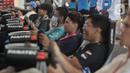 Adapun penonton yang ingin memainkan simulator balap virtual ini akan diberikan waktu selama tujuh menit dengan dua hingga tiga lap. (merdeka.com/Iqbal S. Nugroho)
