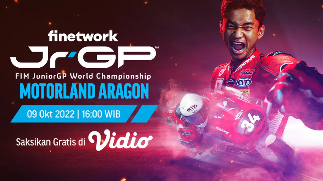 Link Live Streaming FIM JuniorGP World Championship Motorland Aragon 2022 di Vidio : Ada Wakil Indonesia