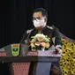 Direktur Jenderal Otonomi Daerah (Otda) Kemendagri Akmal Malik saat meluncurkan aplikasi e-Perda Kabupaten/Kota se-Provinsi Sumatera Barat (Sumbar) di Auditorium Gubernur Sumatera Barat, Jumat (2/07/2021).