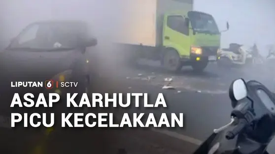 Jarak Pandang Terhalang Kabut Asap, Pemotor Terluka Usai Tabrak Belakang Truk