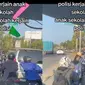 Viral siswa enggak pakai helm di lampu merah naik bus untuk hindari polisi
