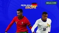 Euro 2024 - Cristiano Ronaldo dan Kylian Mbappe (Bola.com/Adreanus Titus)