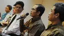 Alexander Marwata memberikan penjelasan kepada wartawan terkait isue terkini yang sedang ditangani KPK, Jakarta, Selasa (15/11). KPK membantah anggapan publik tentang kinerjanya menurun karena hanya mengurus kasus kelas teri. (Liputan6.com/Helmi Affandi)
