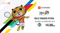banner livestreaming Bulu Tangkis Putra sea games 2017
