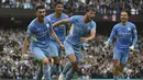 Manchester City selalu menang 5-0 dalam dua laga kandang terakhir di Liga Inggris. (Foto: AP/Rui Vieira)