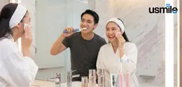 Ilustrasi ritual perawatan gigi malam hari dengan usmile. ©Istimewa