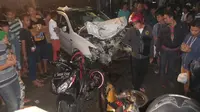 Kecelakaan diketahui berlangsung di kawasan Arteri Pondok Indah, Jakarta Selatan, tepatnya di Jalan Sultan Iskandar Muda ke arah markas Kost