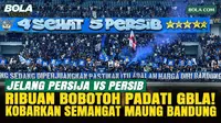 Ribuan Bobotoh memadati Stadion Gelora Bandung Lautan Api, Bandung, Kamis (10/9/2026), untuk memberikan suntikan semangat kepada Persib Bandung jelang menghadapi Persija Jakarta