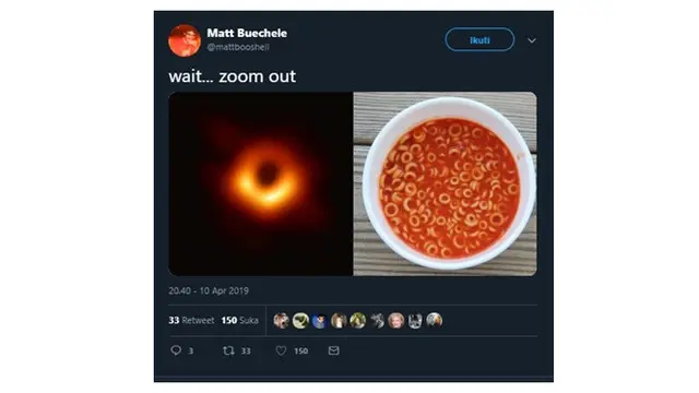 Meme Cocokologi Foto Black Hole yang Perdana Kali Dipublikasi