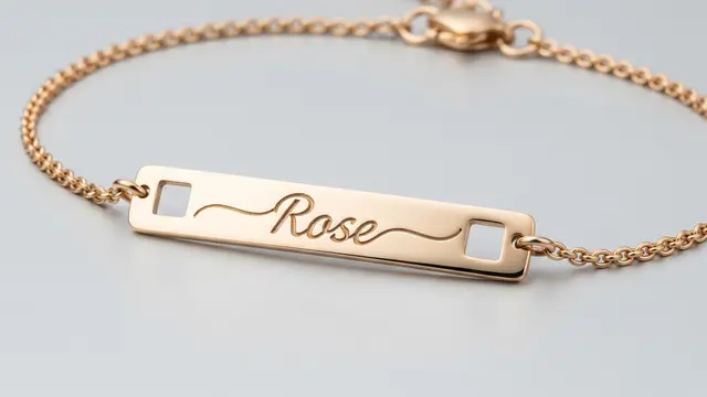 Gelang Hollow Plat Nama Custom